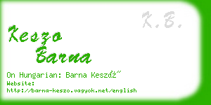 keszo barna business card
